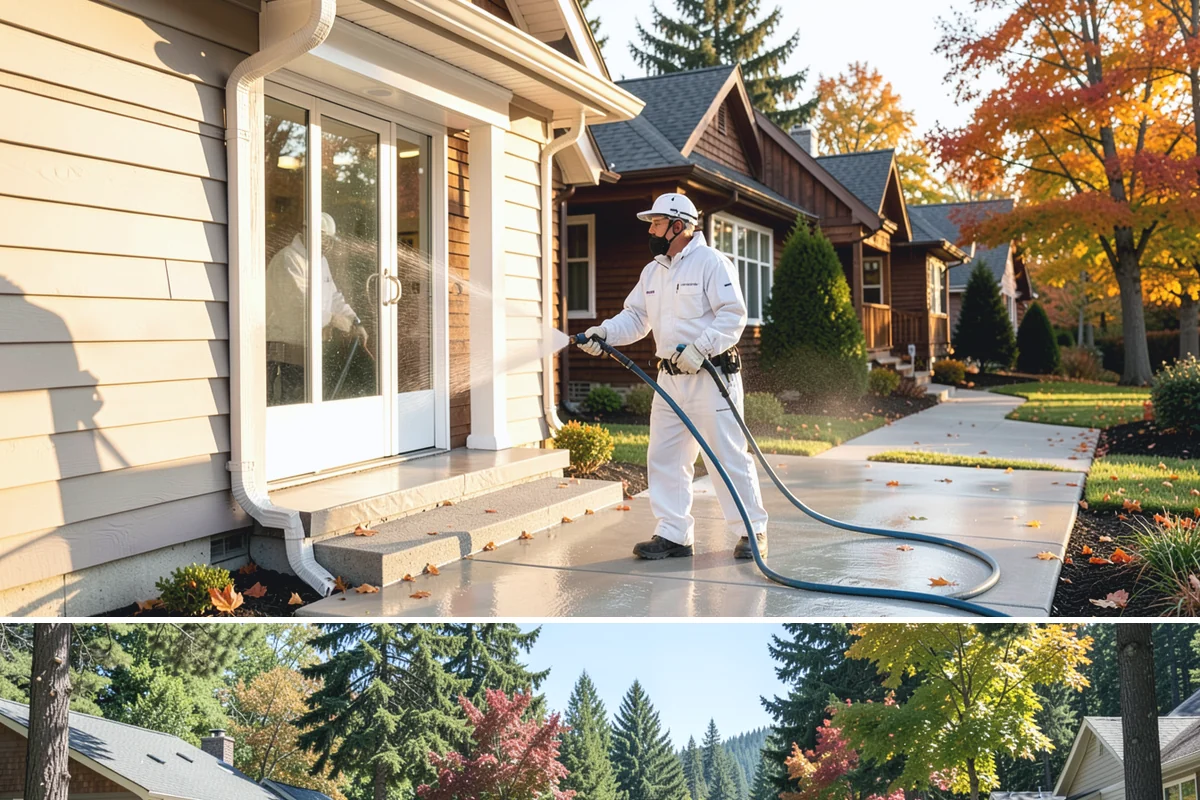 Foundation Cleaning in Orting, Pierce County, WA - Late spring or summer is ideal so the foundation dries fully after clearing the mud and moss of winter.