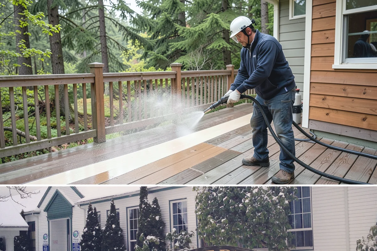 Foundation Cleaning in Pacific, King County, WA - Late spring or summer is ideal so the foundation dries fully after clearing the mud and moss of winter.