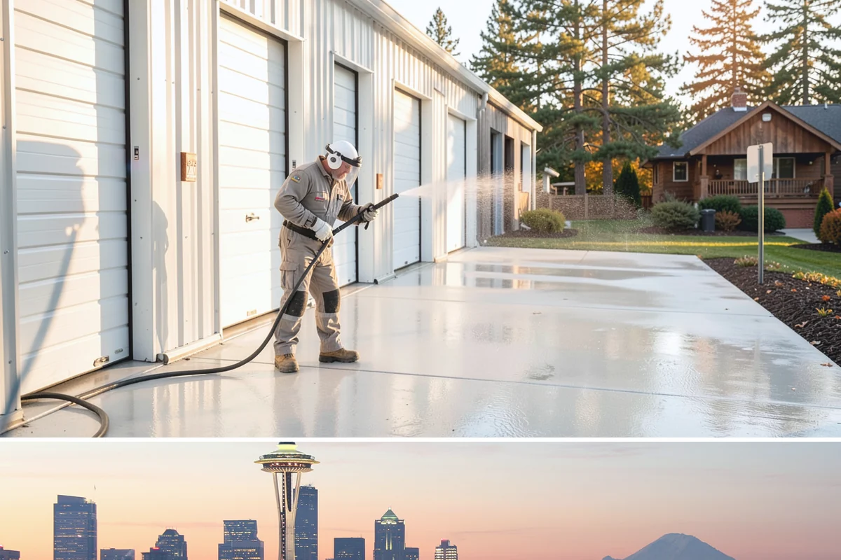 Foundation Cleaning in Seattle, King County, WA - Late spring or summer is ideal so the foundation dries fully after clearing the mud and moss of winter.