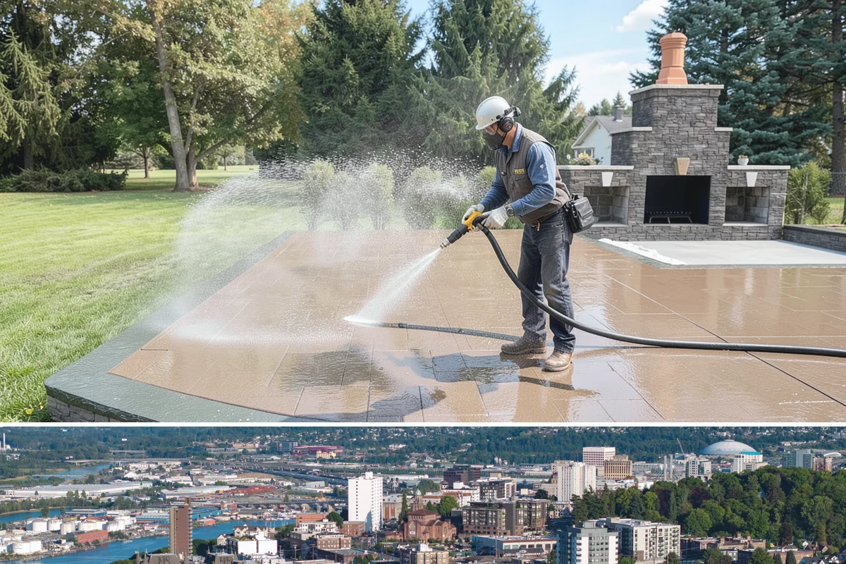 Foundation Cleaning in Tacoma, Pierce County, WA - Late spring or summer is ideal so the foundation dries fully after clearing the mud and moss of winter.