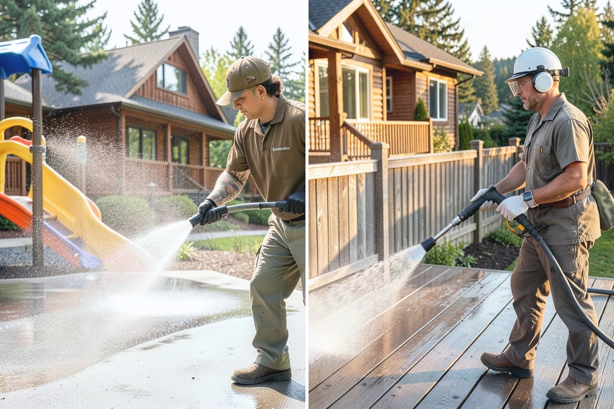 Foundation Cleaning in Woodinville, King County, WA - Inspect foundation type and note any cracks or damage