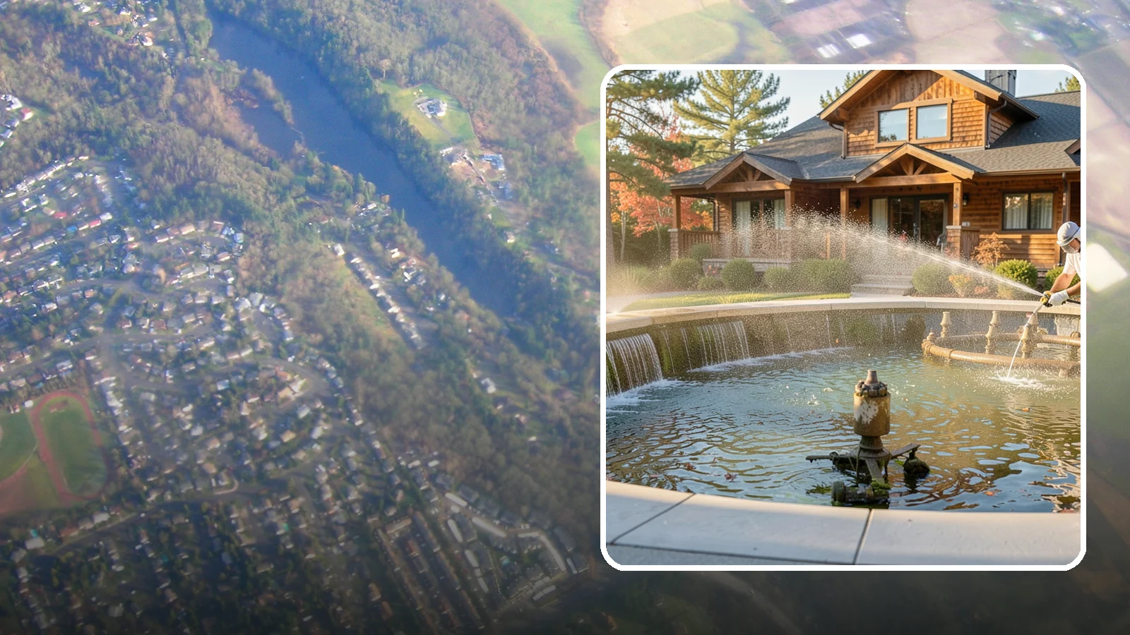 Fountain Cleaning in Algona, King County, WA - We clean outdoor fountains to clear algae, mineral scale, and hard-water lines from basins and cascading surfaces.