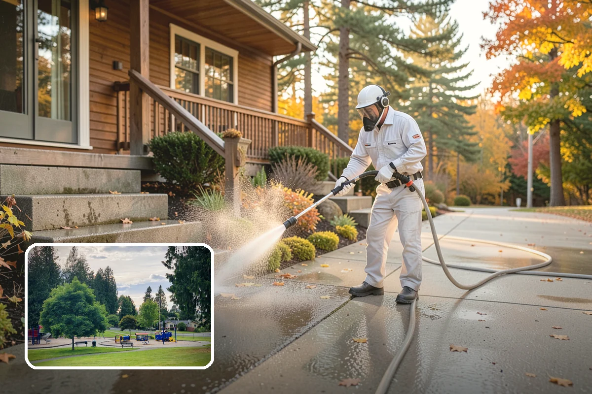 Fountain Cleaning in Bonney Lake, Pierce County, WA - Clears algae and biofilm from basins and cascades