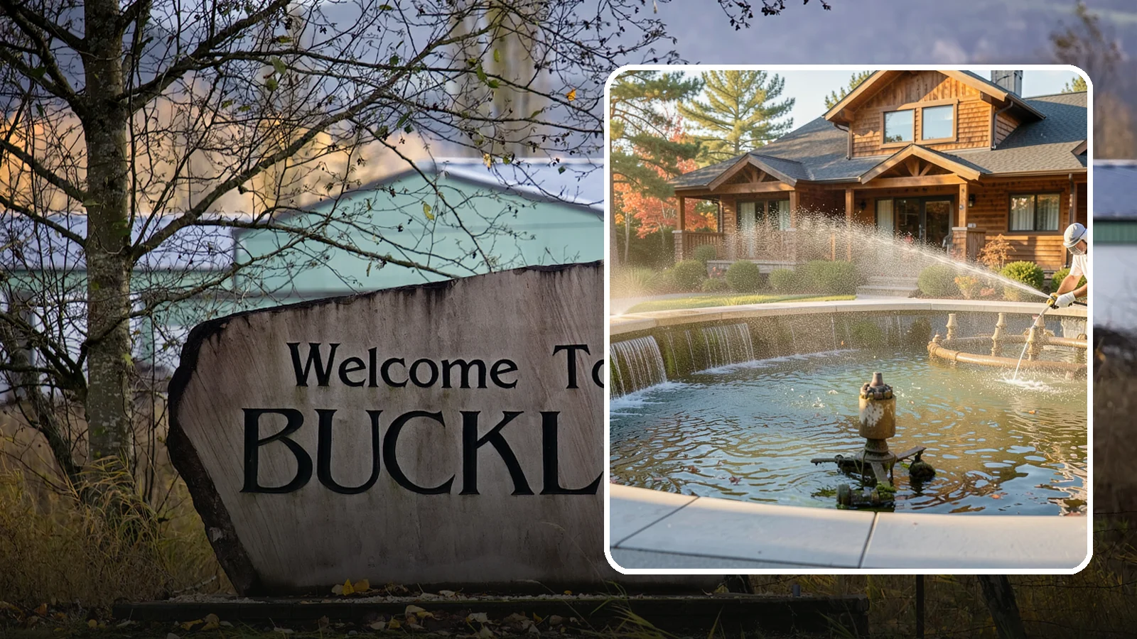 Fountain Cleaning in Buckley, Pierce County, WA - We clean outdoor fountains to clear algae, mineral scale, and hard-water lines from basins and cascading surfaces.