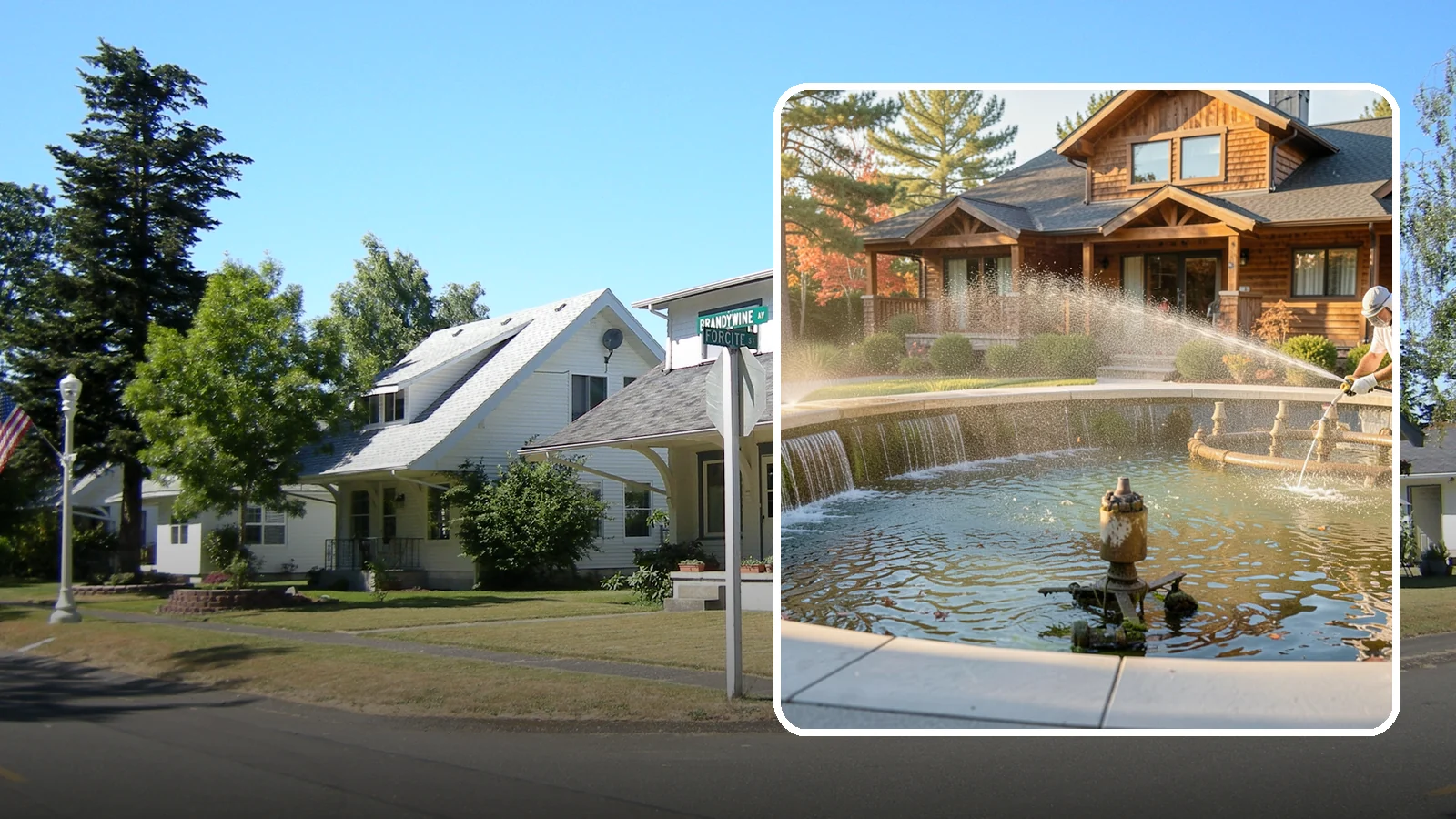 Fountain Cleaning in DuPont, Pierce County, WA - We clean outdoor fountains to clear algae, mineral scale, and hard-water lines from basins and cascading surfaces.