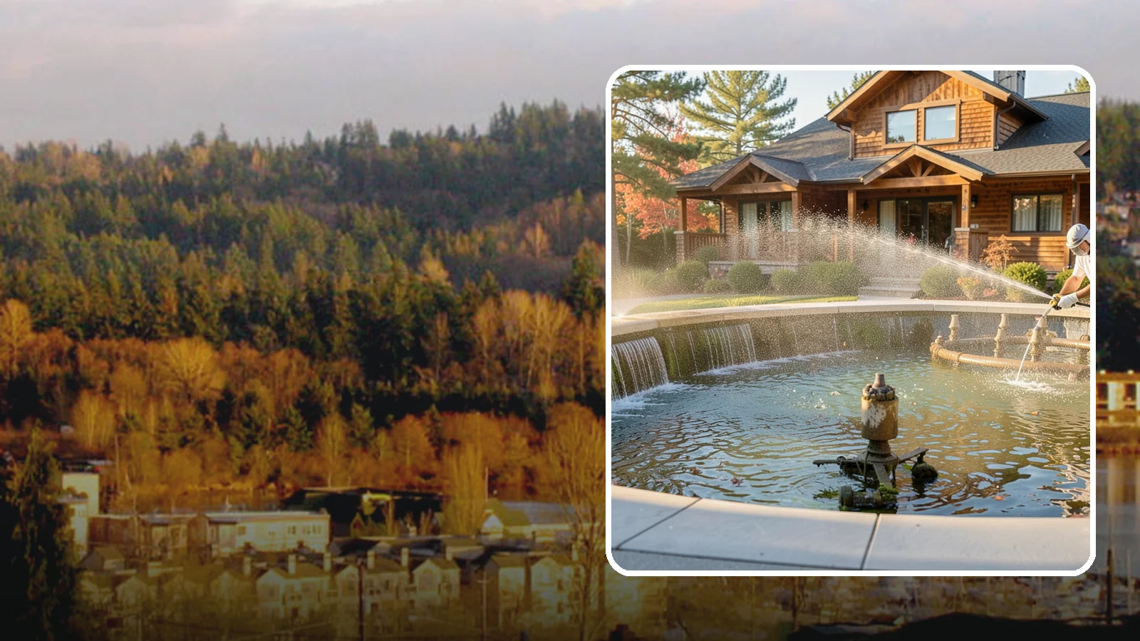Fountain Cleaning in Kenmore, King County, WA - We clean outdoor fountains to clear algae, mineral scale, and hard-water lines from basins and cascading surfaces.