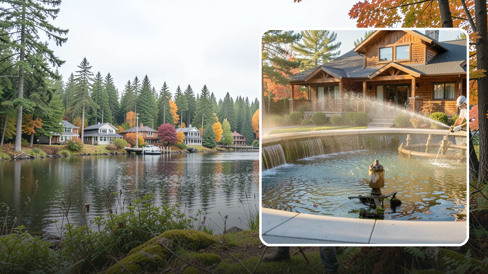 Fountain Cleaning in La Conner, Skagit County, WA - We clean outdoor fountains to clear algae, mineral scale, and hard-water lines from basins and cascading surfaces.