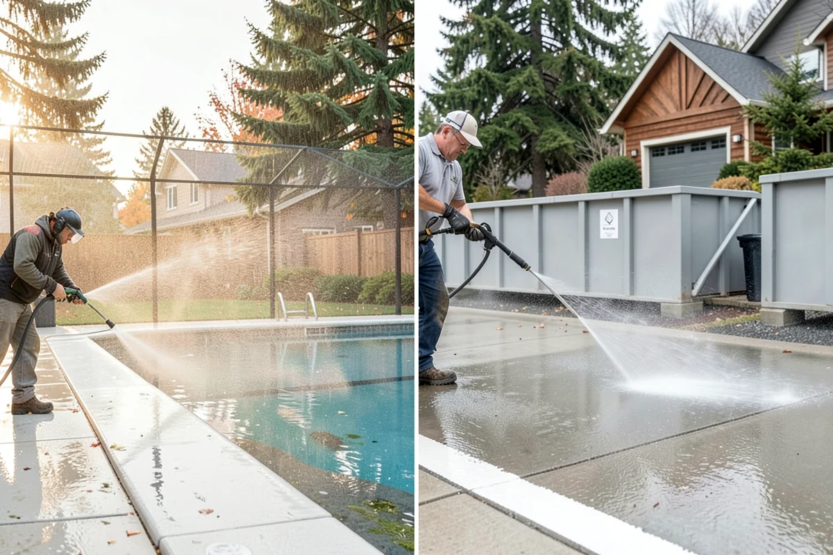 Fountain Cleaning in Lake Forest Park, King County, WA - Drain the basin and remove standing debris