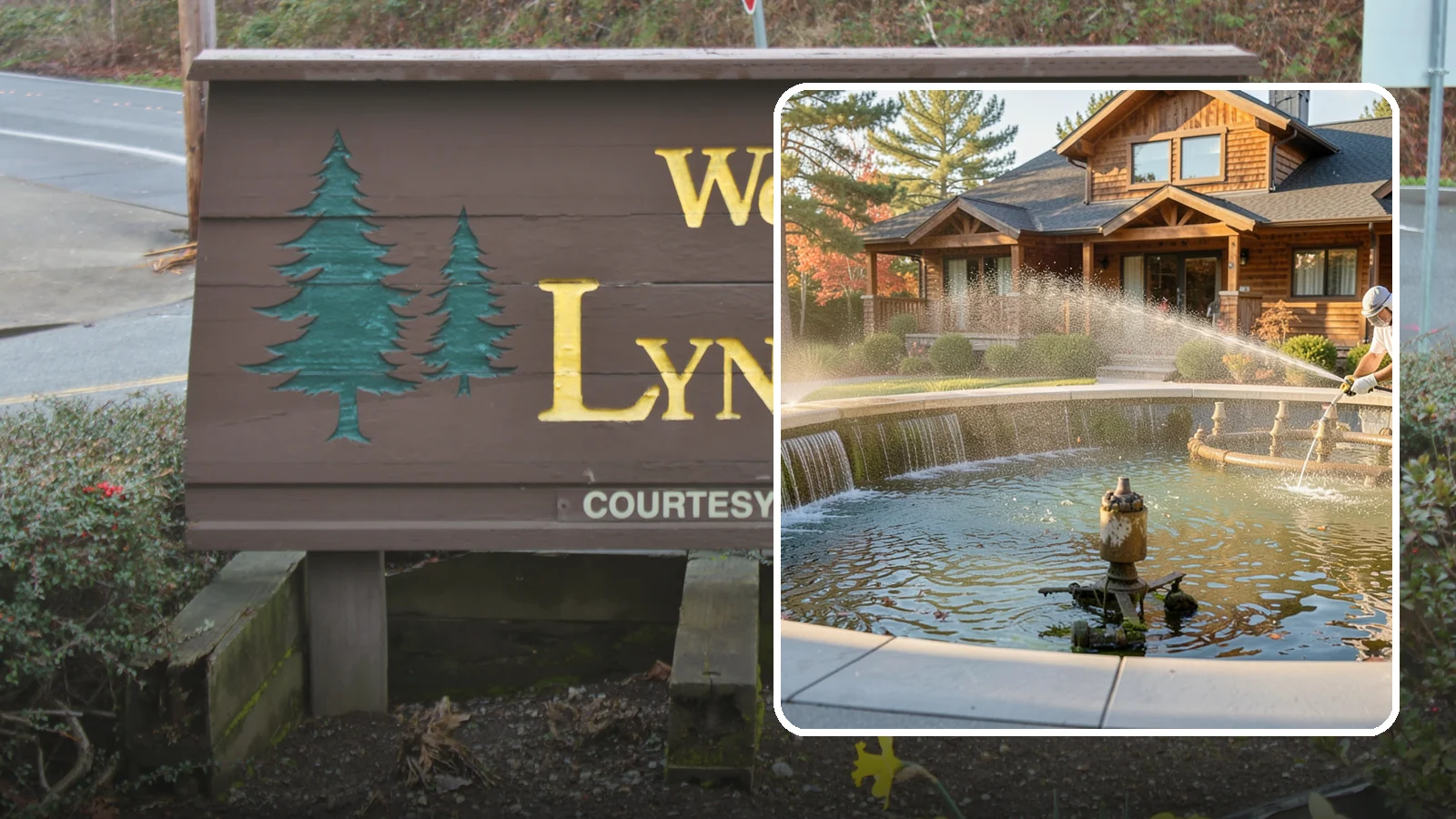 Fountain Cleaning in Lynnwood, Snohomish County, WA - We clean outdoor fountains to clear algae, mineral scale, and hard-water lines from basins and cascading surfaces.