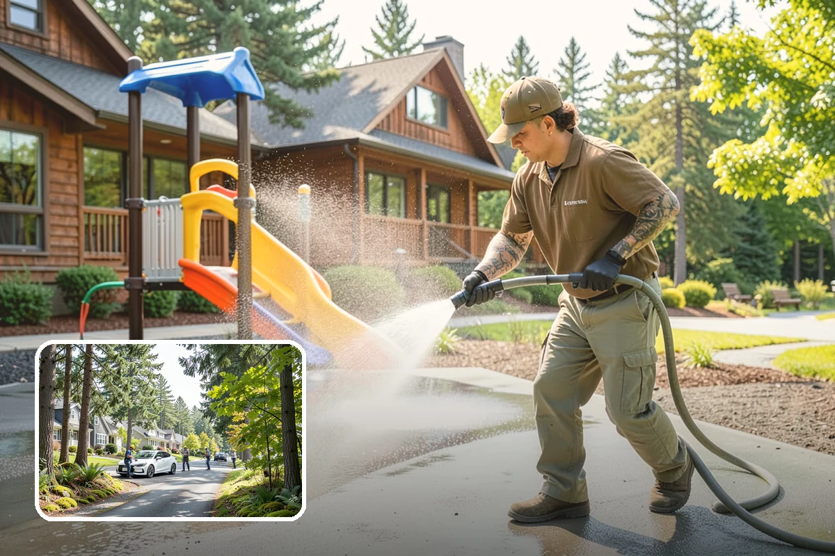 Fountain Cleaning in Normandy Park, King County, WA - Clears algae and biofilm from basins and cascades