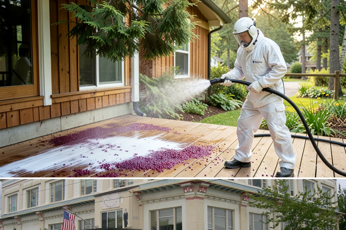 French Window Cleaning in Anacortes, Skagit County, WA - Spring is ideal to detail French windows after winter drives grime into every corner.