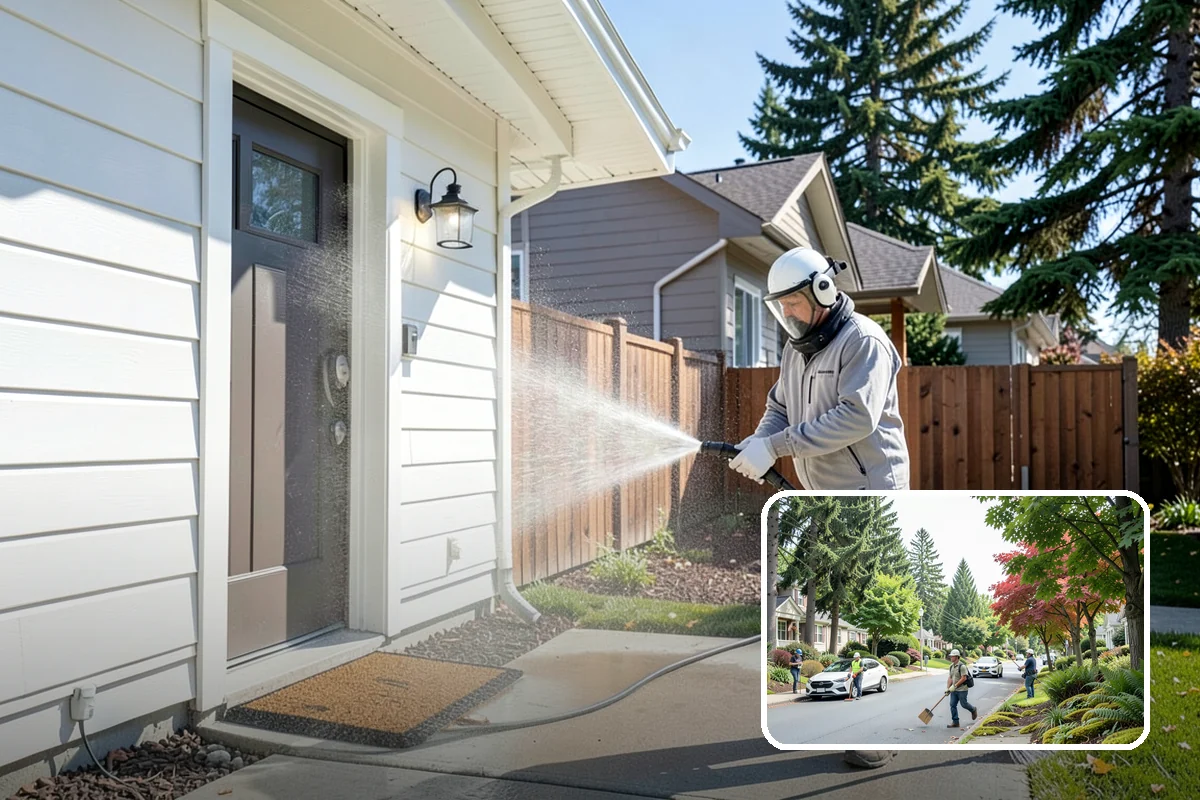 French Window Cleaning in Beaux Arts Village, King County, WA - Cleans each divided pane and the muntins between