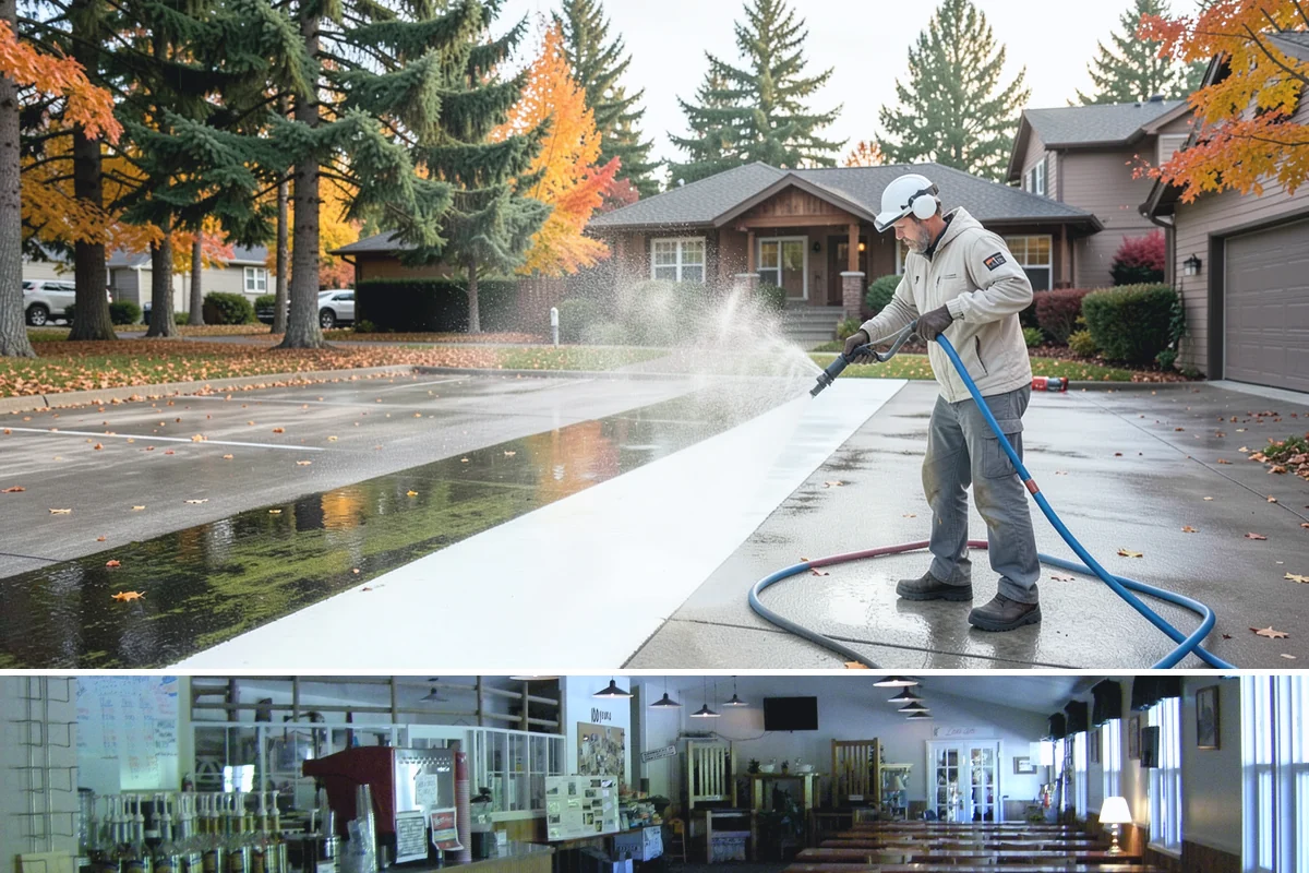 French Window Cleaning in Black Diamond, King County, WA - Spring is ideal to detail French windows after winter drives grime into every corner.