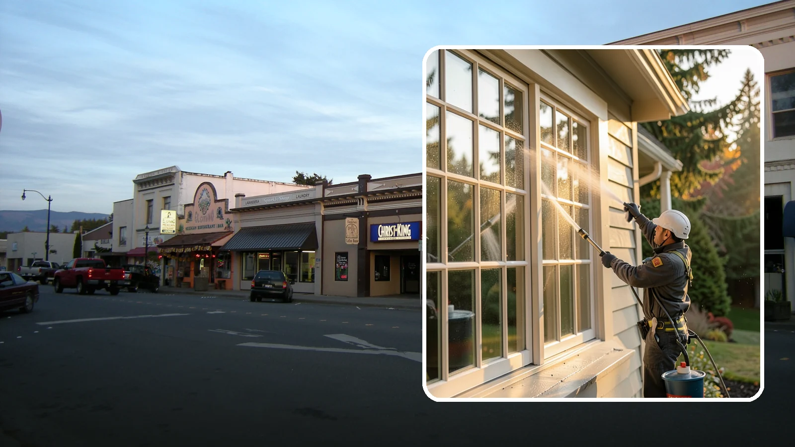 French Window Cleaning in Burlington, Skagit County, WA - Detailed cleaning of multi-pane French windows, clearing every divided light and the muntins between them.