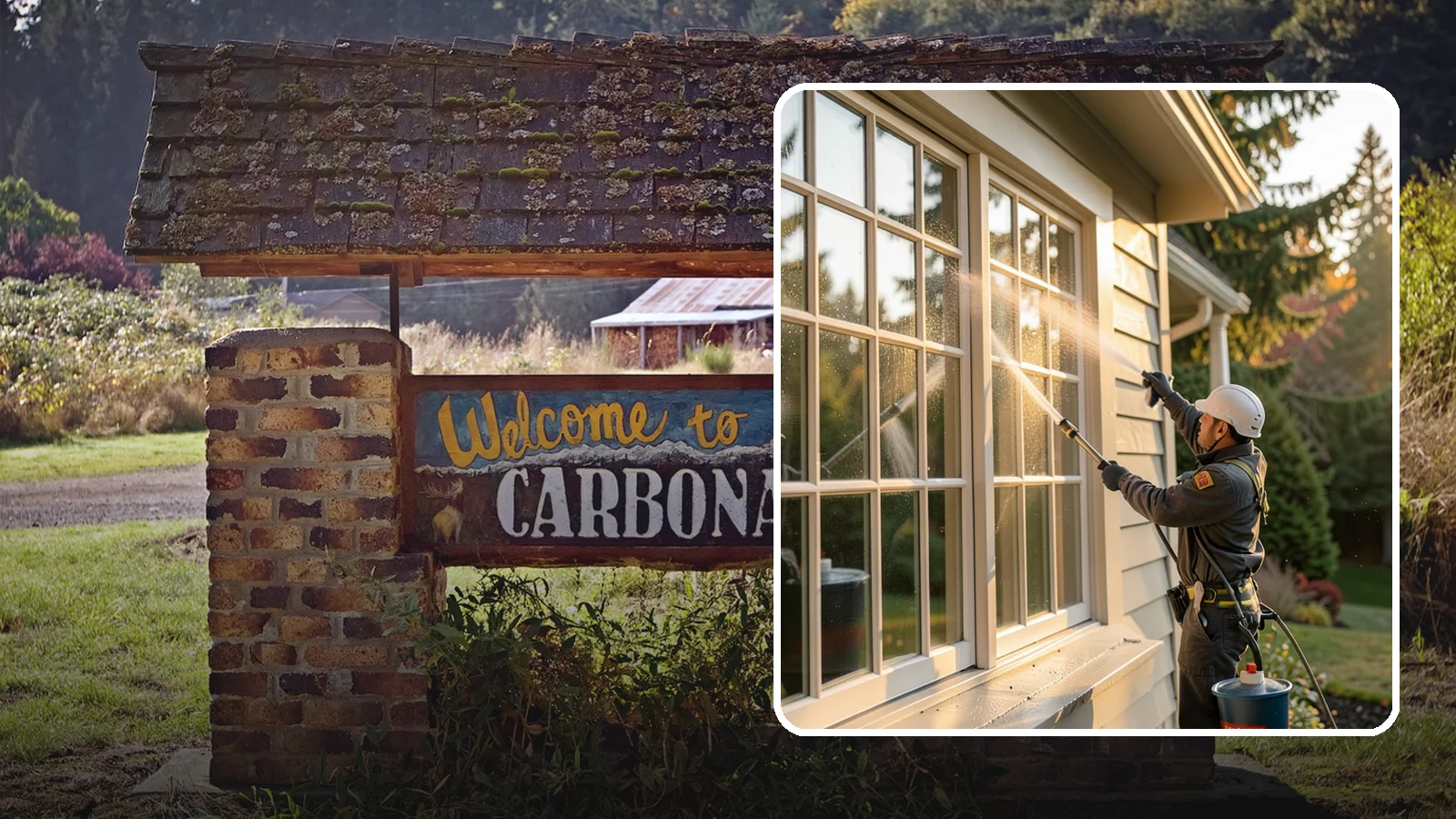 French Window Cleaning in Carbonado, Pierce County, WA - Detailed cleaning of multi-pane French windows, clearing every divided light and the muntins between them.