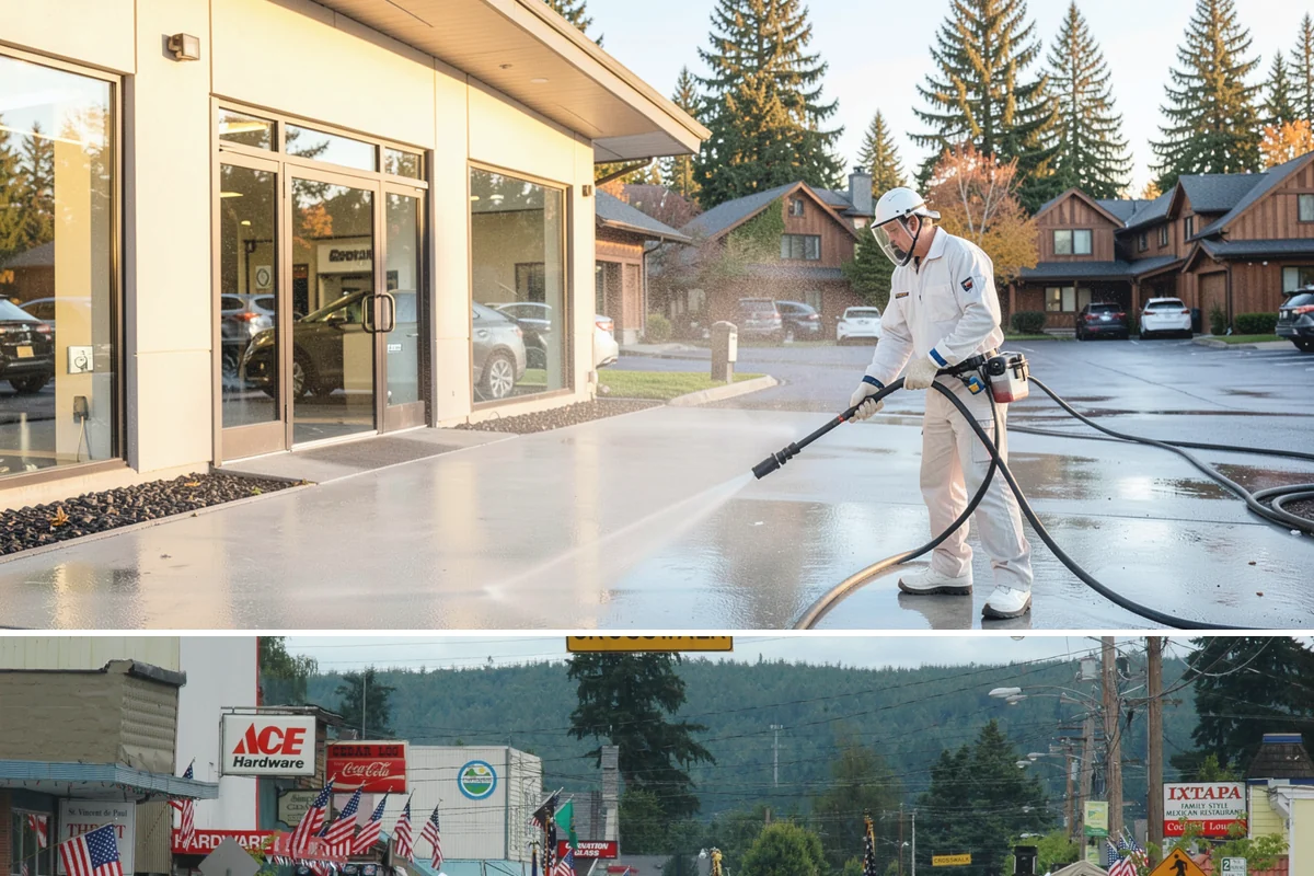 French Window Cleaning in Carnation, King County, WA - Spring is ideal to detail French windows after winter drives grime into every corner.