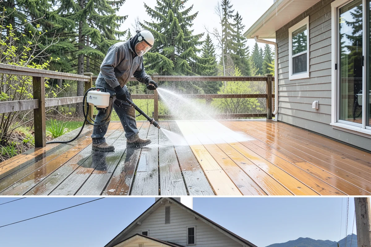 French Window Cleaning in Concrete, Skagit County, WA - Spring is ideal to detail French windows after winter drives grime into every corner.