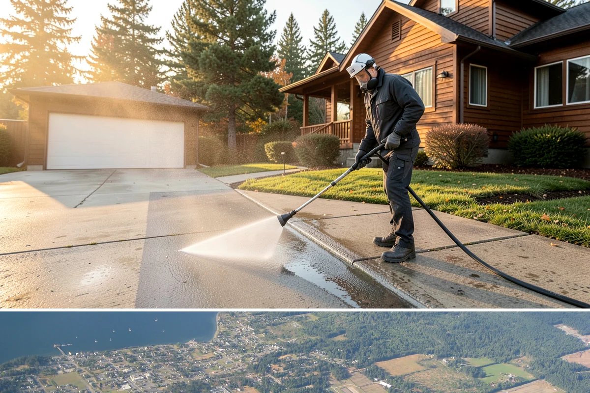 French Window Cleaning in Coupeville, Island County, WA - Spring is ideal to detail French windows after winter drives grime into every corner.