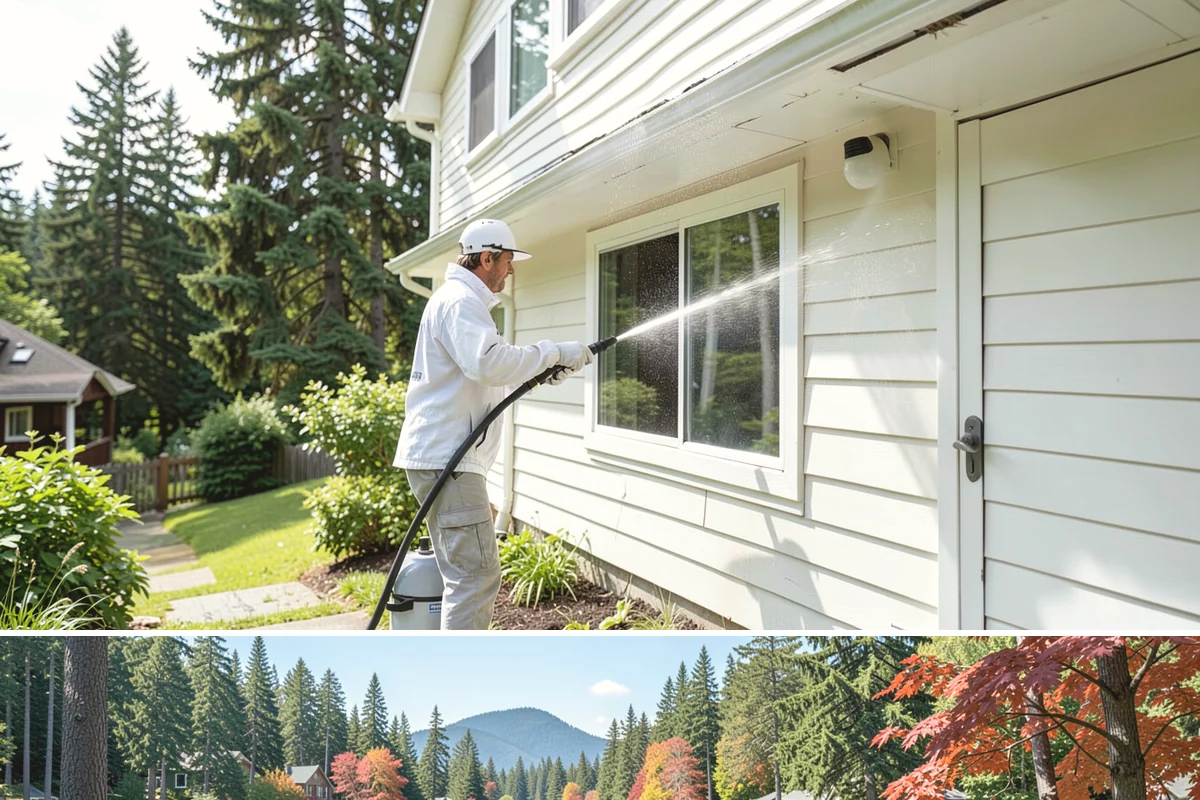 French Window Cleaning in Covington, King County, WA - Spring is ideal to detail French windows after winter drives grime into every corner.