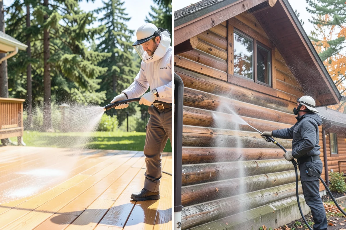 French Window Cleaning in Des Moines, King County, WA - Rinse loose grime from the divided panes