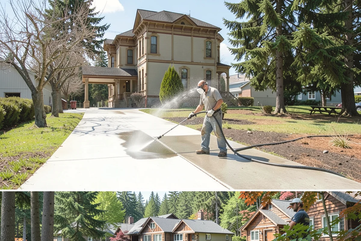 French Window Cleaning in Edgewood, Pierce County, WA - Spring is ideal to detail French windows after winter drives grime into every corner.