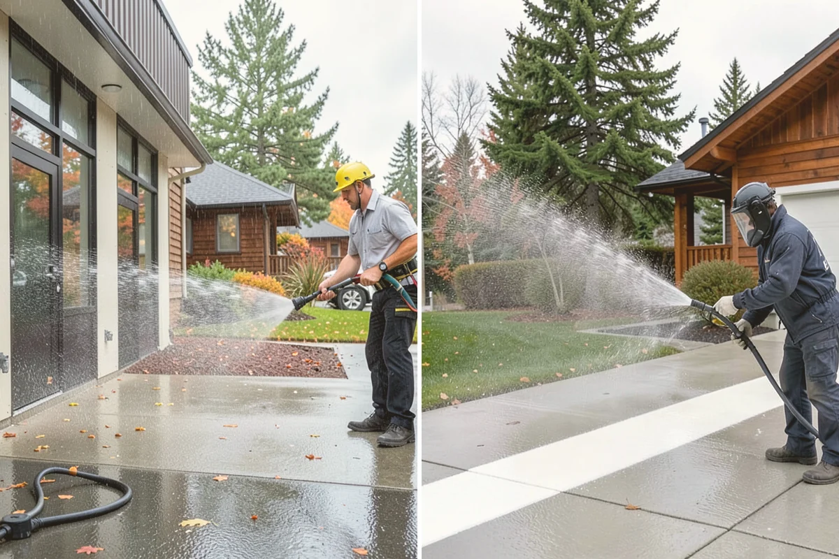 French Window Cleaning in Edmonds, Snohomish County, WA - Rinse loose grime from the divided panes