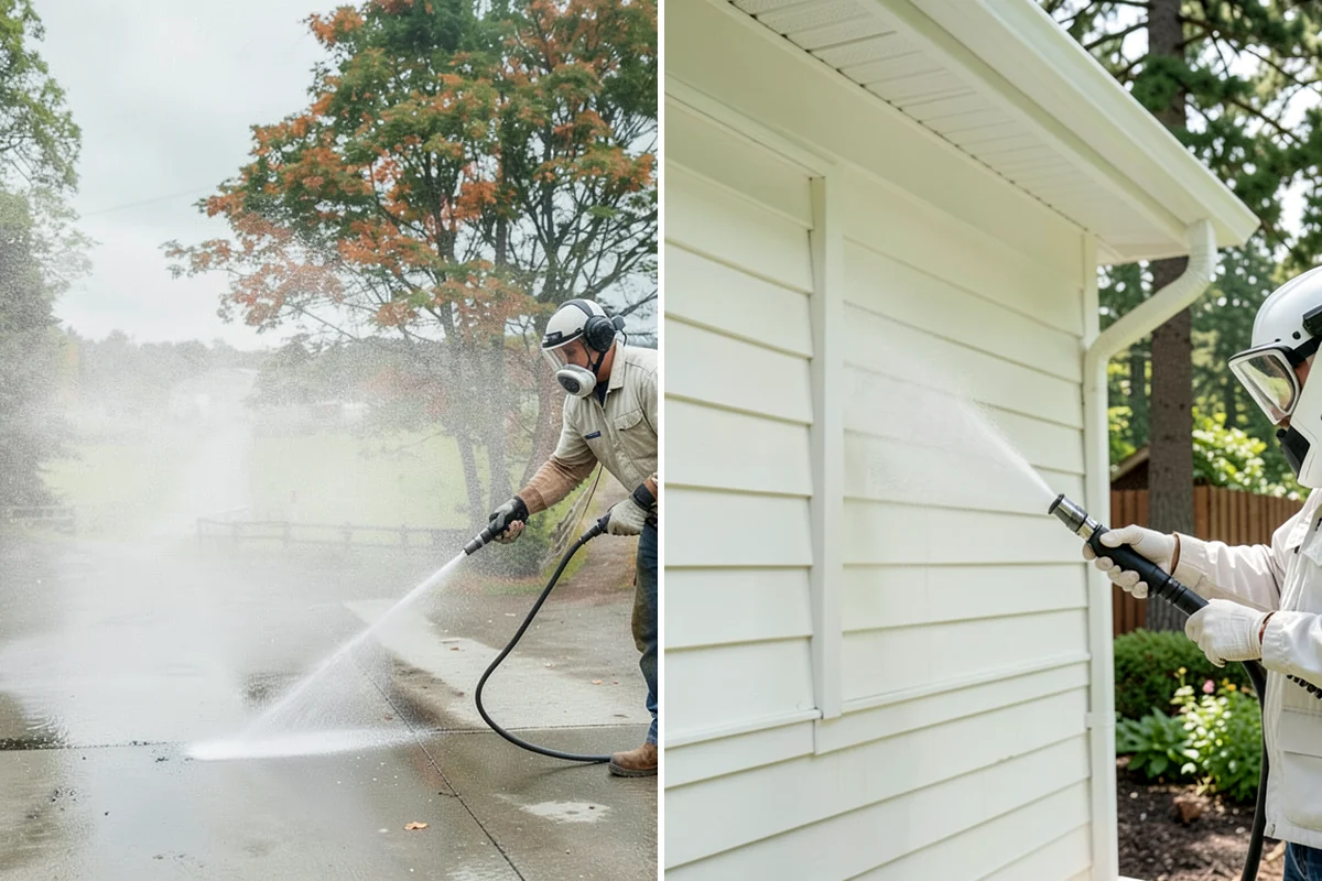 French Window Cleaning in Federal Way, King County, WA - Rinse loose grime from the divided panes