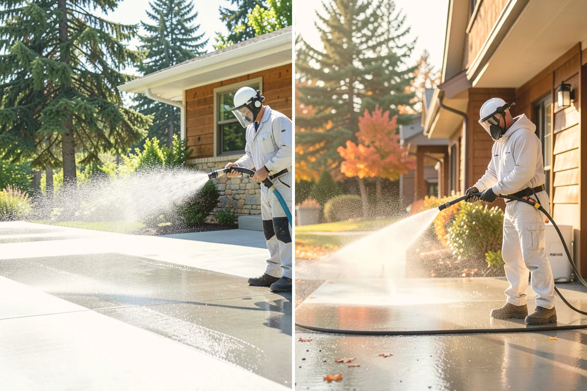 French Window Cleaning in Fife, Pierce County, WA - Rinse loose grime from the divided panes