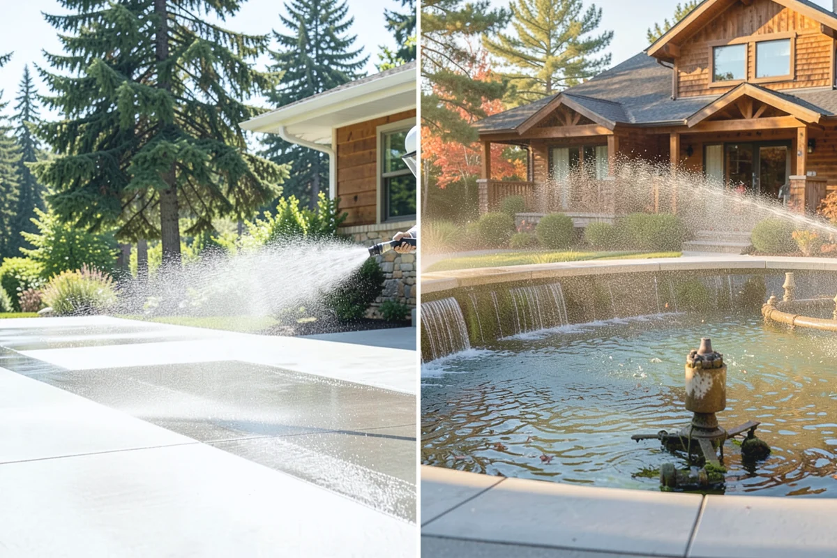 French Window Cleaning in Gold Bar, Snohomish County, WA - Rinse loose grime from the divided panes