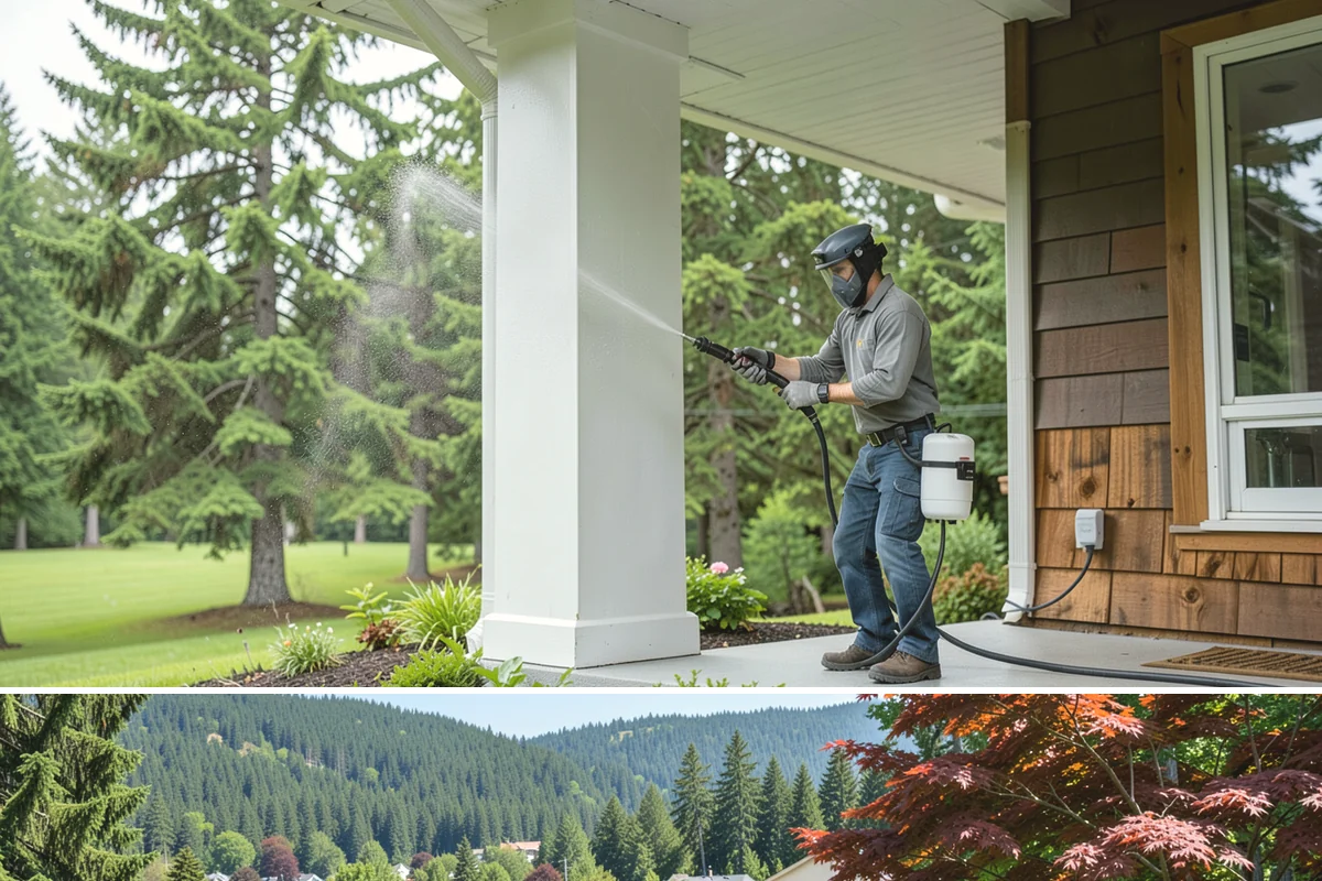 French Window Cleaning in Index, Snohomish County, WA - Spring is ideal to detail French windows after winter drives grime into every corner.