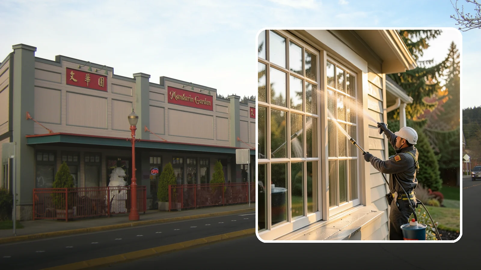 French Window Cleaning in Issaquah, King County, WA - Detailed cleaning of multi-pane French windows, clearing every divided light and the muntins between them.