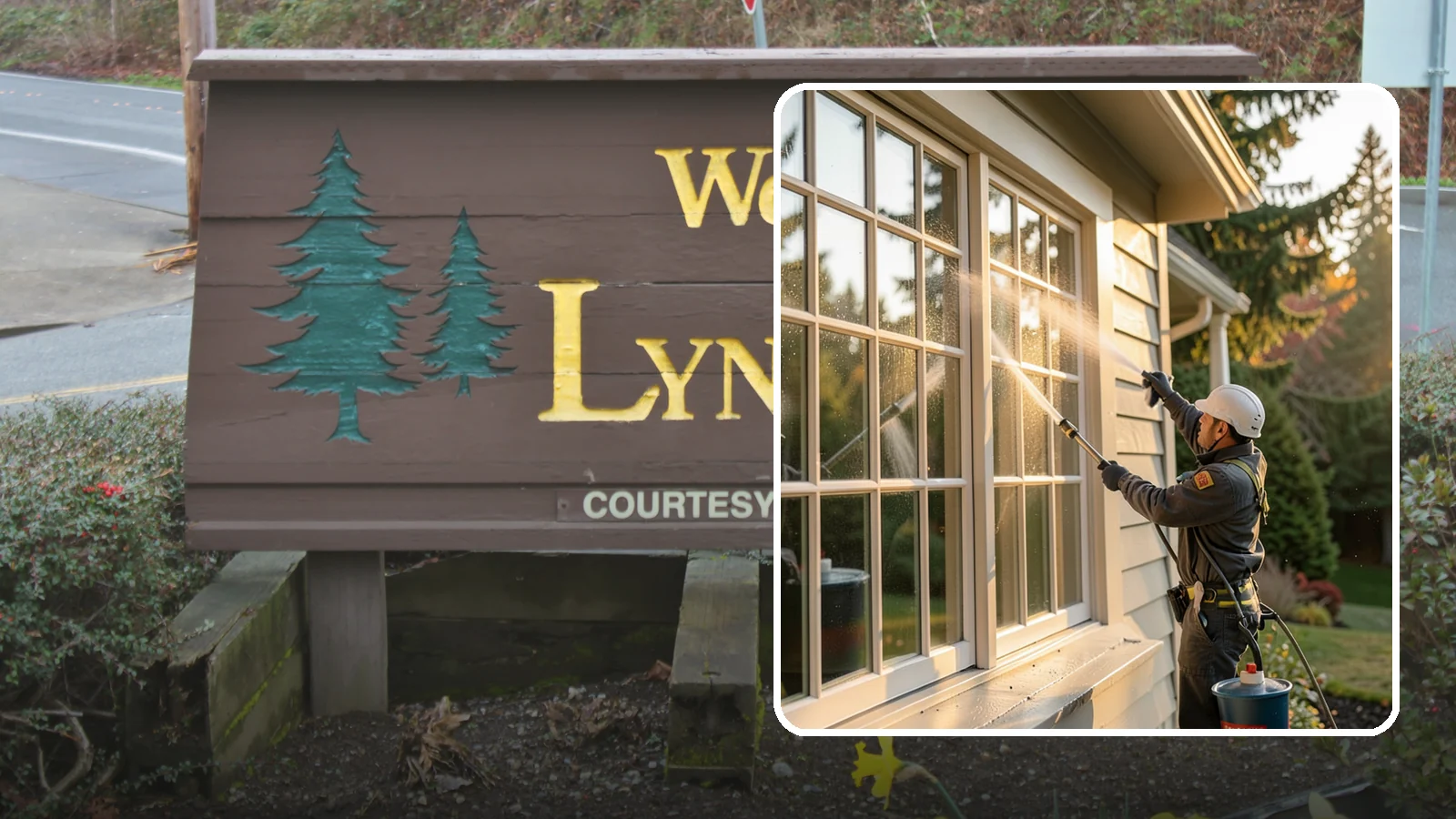 French Window Cleaning in Lynnwood, Snohomish County, WA - Detailed cleaning of multi-pane French windows, clearing every divided light and the muntins between them.