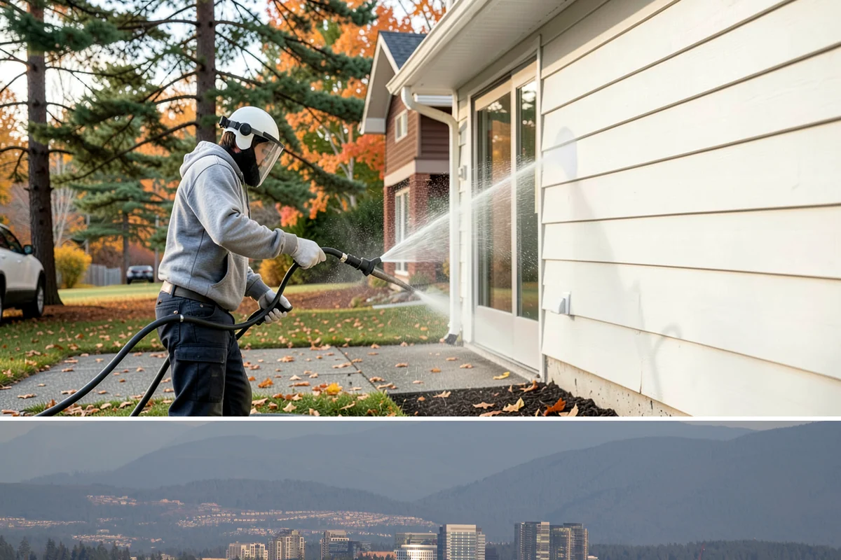 French Window Cleaning in Medina, King County, WA - Spring is ideal to detail French windows after winter drives grime into every corner.