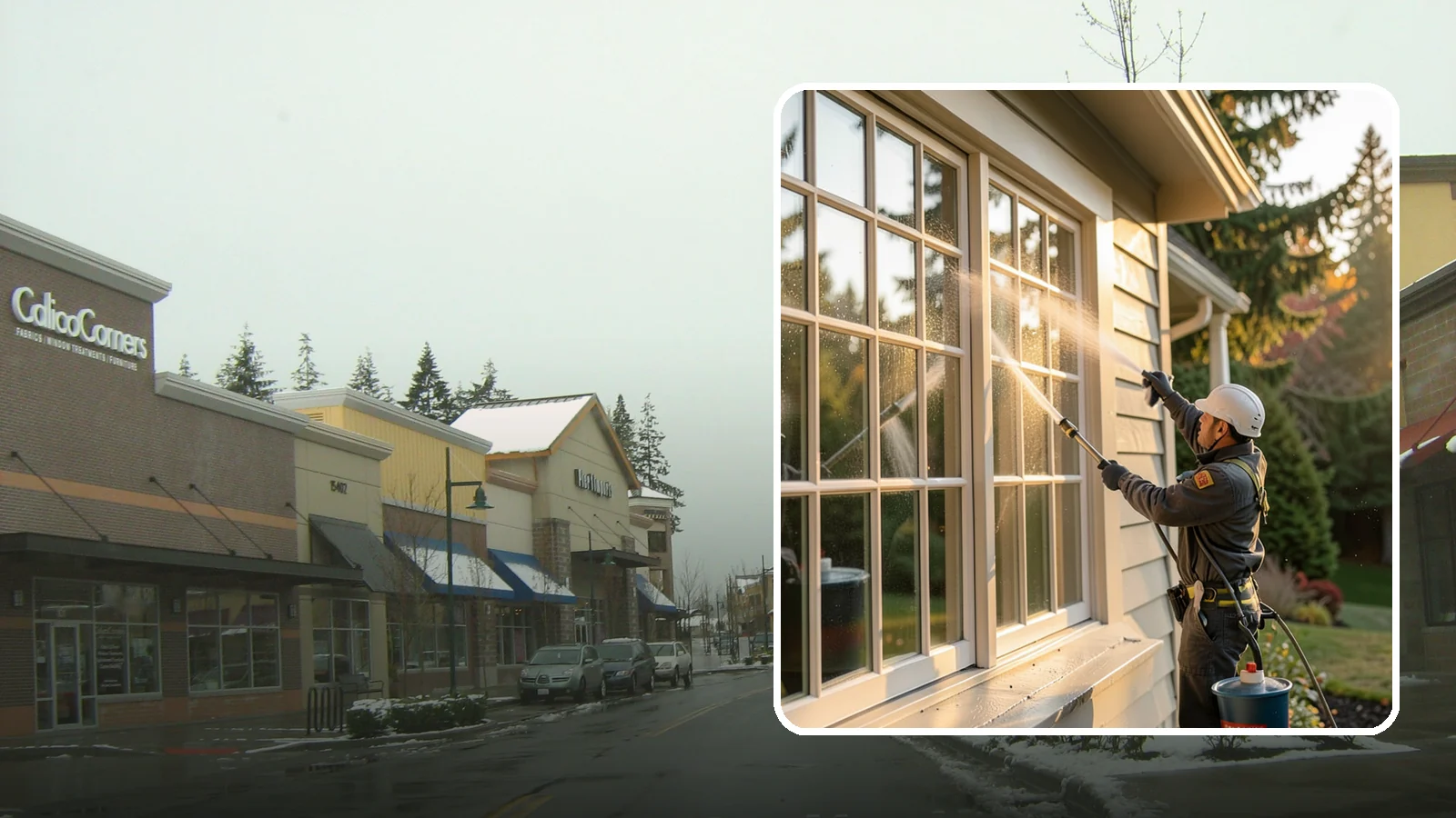 French Window Cleaning in Mill Creek, Snohomish County, WA - Detailed cleaning of multi-pane French windows, clearing every divided light and the muntins between them.