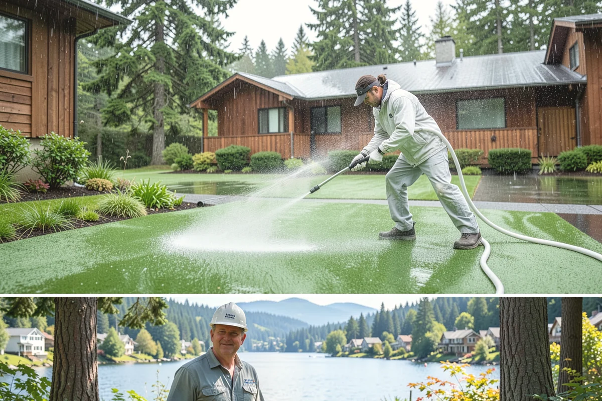 French Window Cleaning in Milton, King County, WA - Spring is ideal to detail French windows after winter drives grime into every corner.