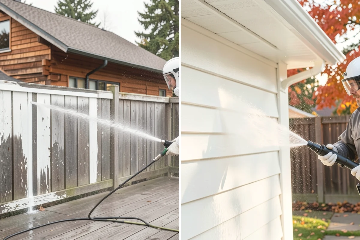 French Window Cleaning in Monroe, Snohomish County, WA - Rinse loose grime from the divided panes