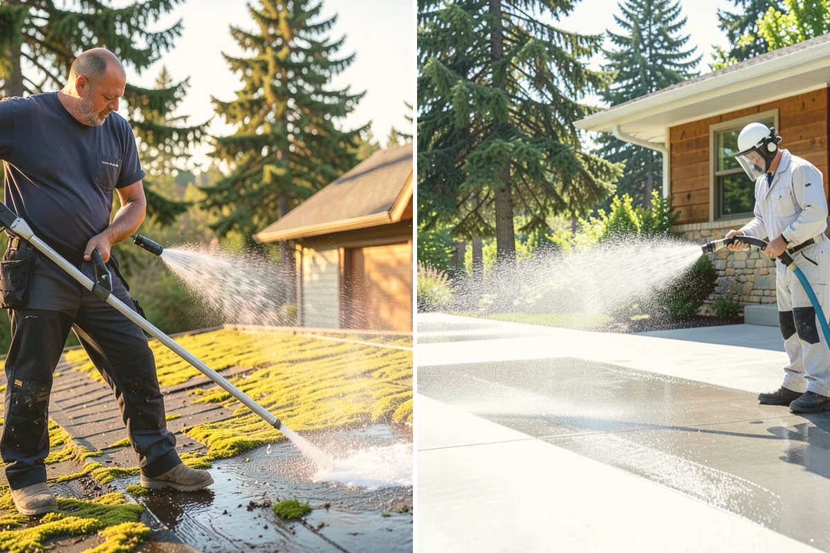 French Window Cleaning in Mount Vernon, Skagit County, WA - Rinse loose grime from the divided panes