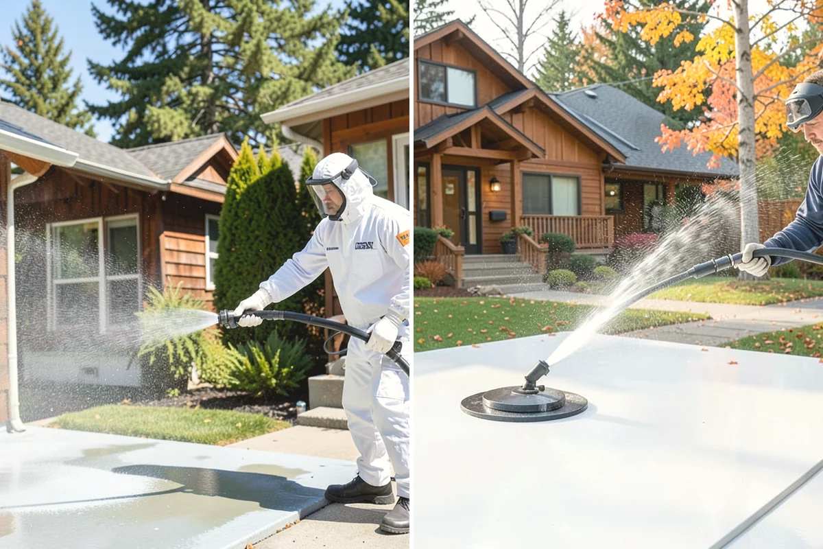 French Window Cleaning in Mountlake Terrace, Snohomish County, WA - Rinse loose grime from the divided panes