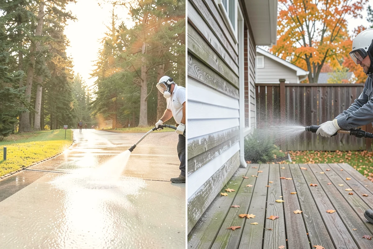 French Window Cleaning in North Bend, King County, WA - Rinse loose grime from the divided panes