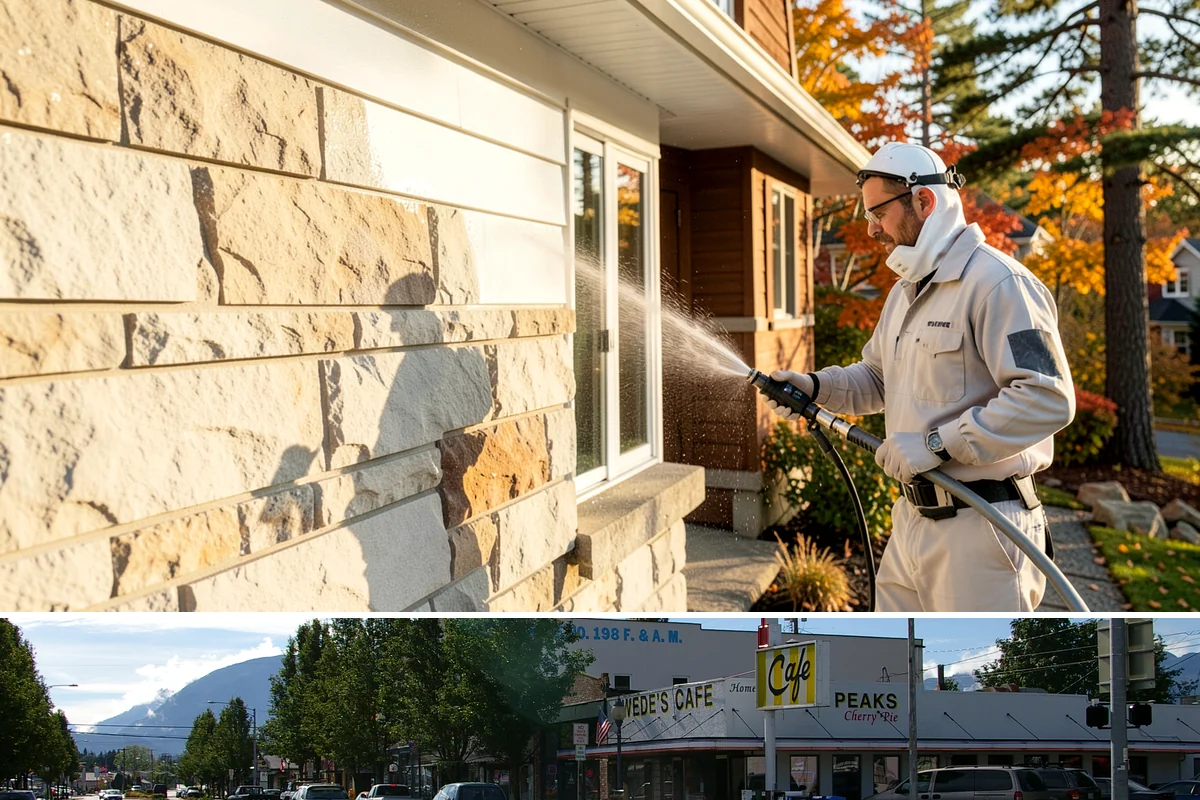French Window Cleaning in North Bend, King County, WA - Spring is ideal to detail French windows after winter drives grime into every corner.