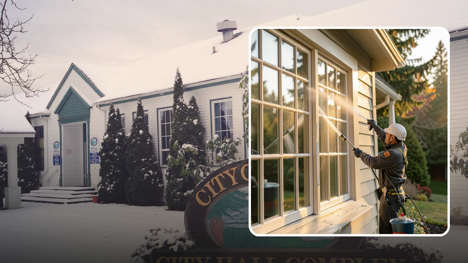 French Window Cleaning in Pacific, King County, WA - Detailed cleaning of multi-pane French windows, clearing every divided light and the muntins between them.