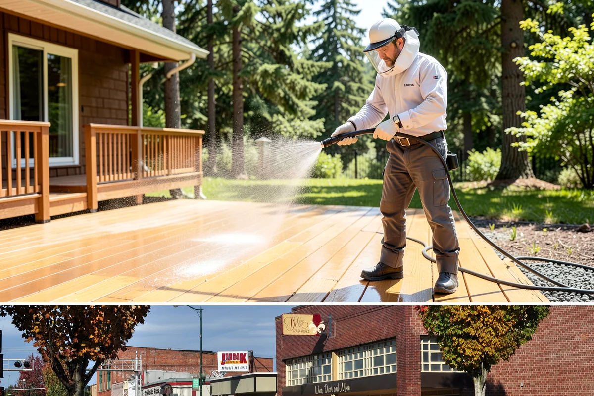 French Window Cleaning in Puyallup, Pierce County, WA - Spring is ideal to detail French windows after winter drives grime into every corner.