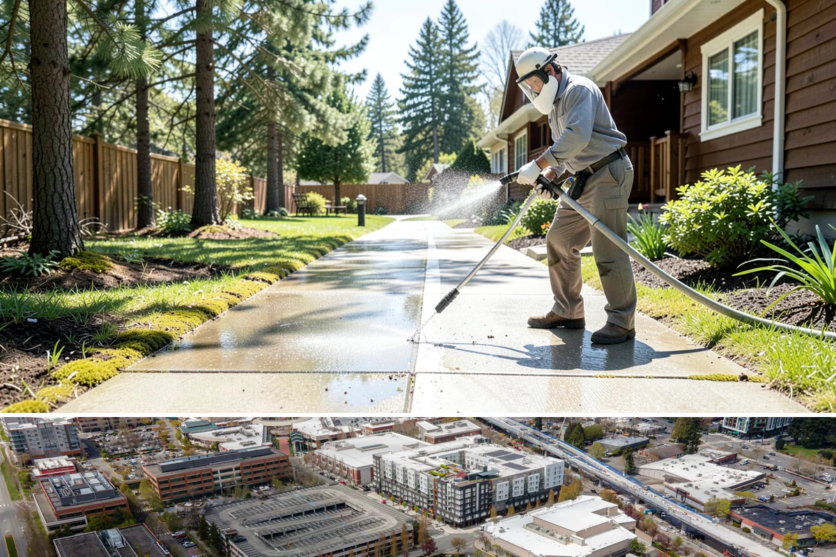 French Window Cleaning in Redmond, King County, WA - Spring is ideal to detail French windows after winter drives grime into every corner.