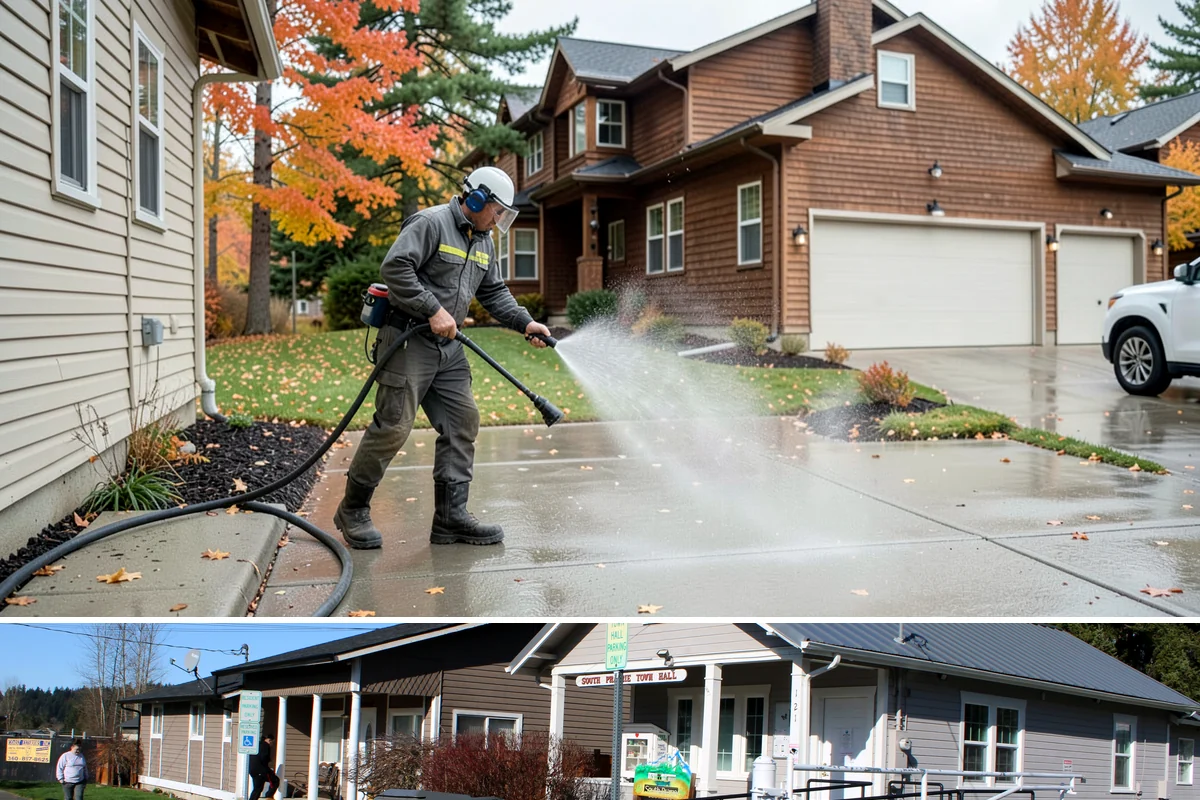 French Window Cleaning in South Prairie, Pierce County, WA - Spring is ideal to detail French windows after winter drives grime into every corner.