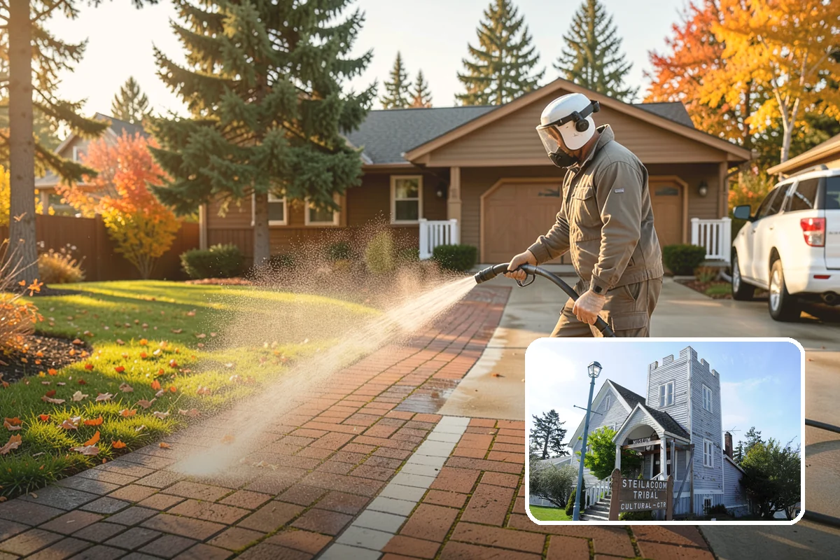 French Window Cleaning in Steilacoom, Pierce County, WA - Cleans each divided pane and the muntins between