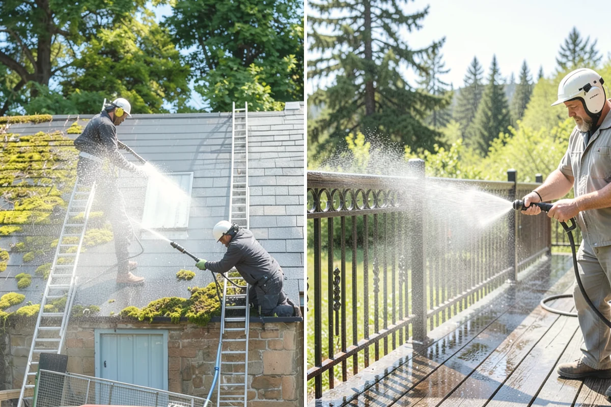 French Window Cleaning in Tacoma, Pierce County, WA - Rinse loose grime from the divided panes