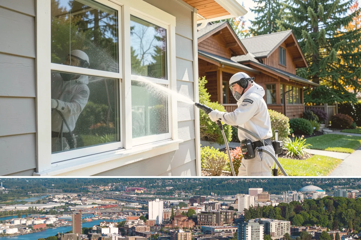 French Window Cleaning in Tacoma, Pierce County, WA - Spring is ideal to detail French windows after winter drives grime into every corner.