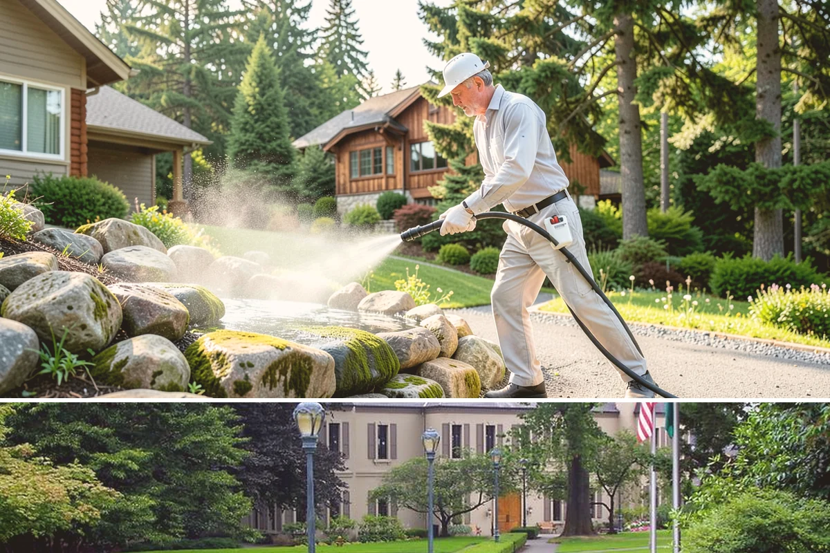 French Window Cleaning in Woodinville, King County, WA - Spring is ideal to detail French windows after winter drives grime into every corner.