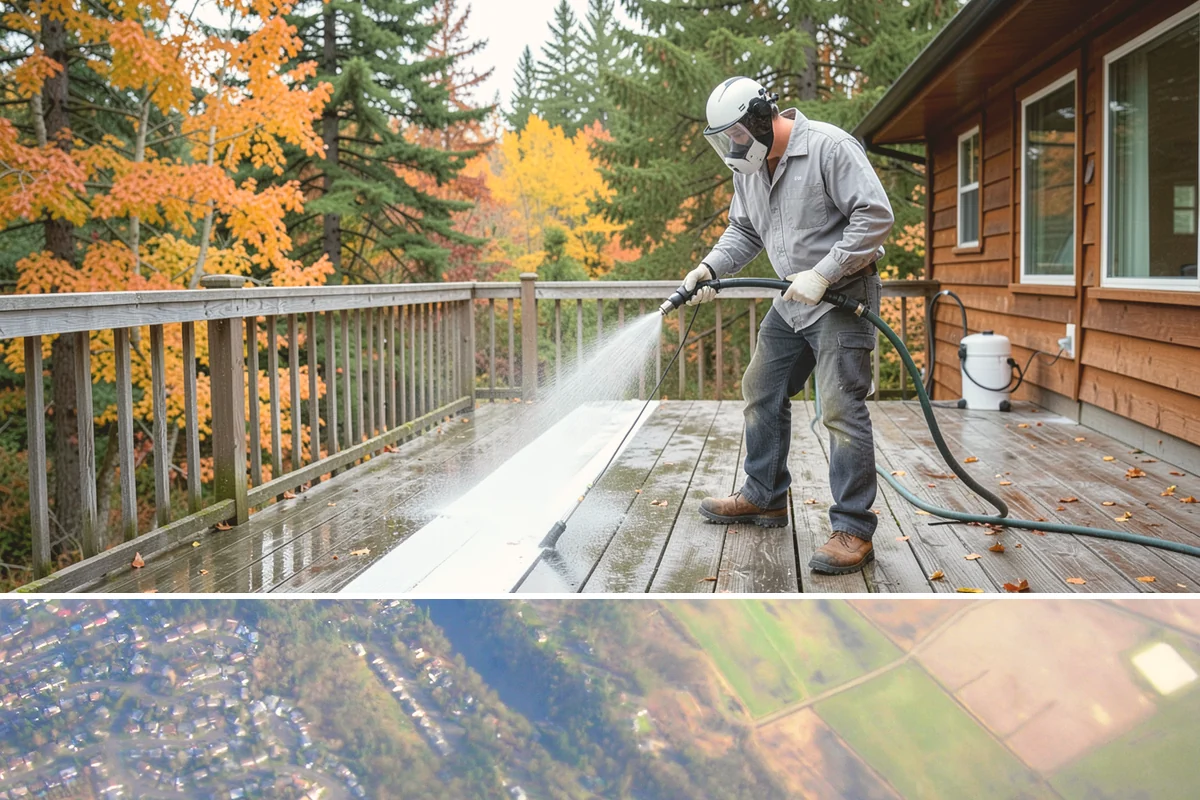 Front Walkway Washing in Algona, King County, WA - Front walkways look best cleaned in early summer and again in fall after needle drop.