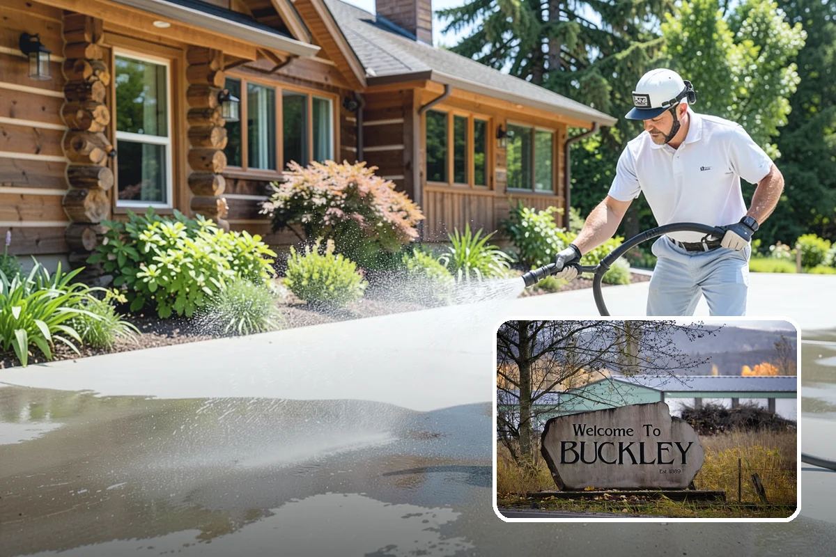 Front Walkway Washing in Buckley, Pierce County, WA - Boosts curb appeal along the primary approach